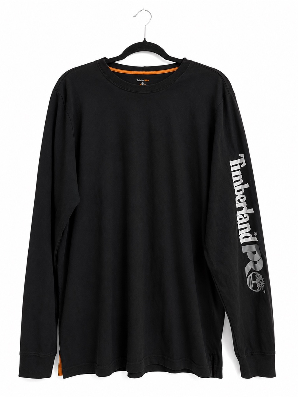 Timberland PRO Black Long-Sleeve Crew with Sleeve Logo